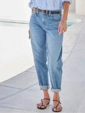 AYR Barrel‎ The Couch Slouch High Rise 90s Boyfriend Street Style $245 Size 34S